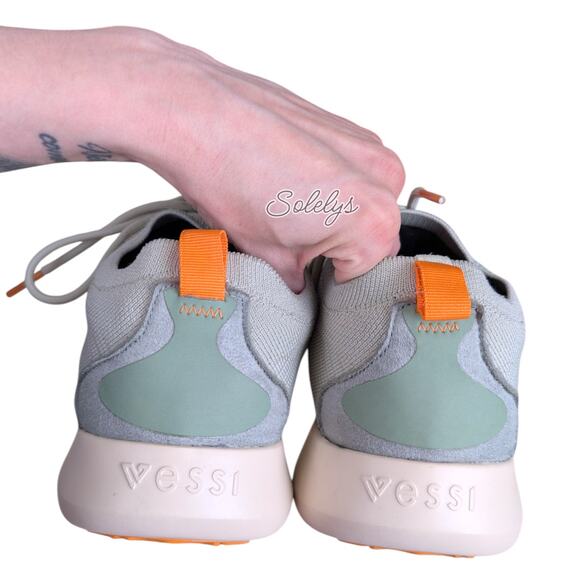 Vessi Everyday Move Womens 10 Camper Green Waterproof Knit Dyma-Tex Sneaker - Picture 8 of 11